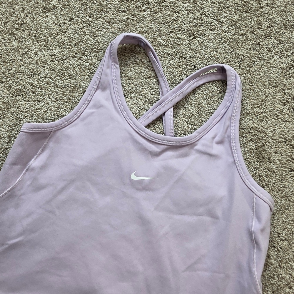 Nike One Dri-FIT Tank Top Womens XL Lavender Purple Cross Back FZ5598-537 Sporty